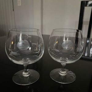 Vintage brandy snifter Crystal glasses